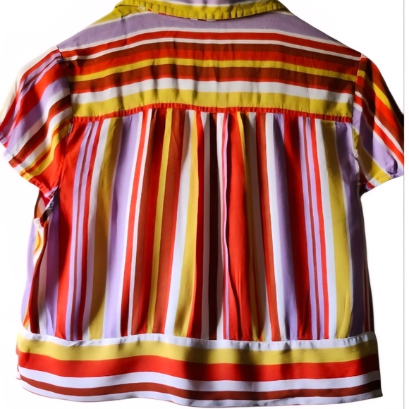 Forever 21 Colorful Striped Button-Down Shirt - Picture 3 of 5